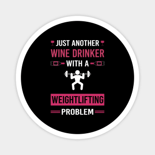 Wine Drinker Weightlifting Lifting Magnet